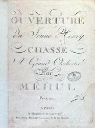Inledande sida, Jakten på operan Den unge Henri av Mehul (1797)