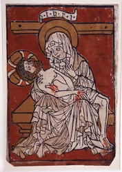 Pieta i klostret Stift Lambach, ca 1420-30 (färggravyr)