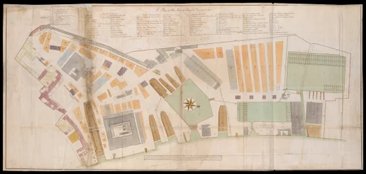 Plan över Deptford Dockyard