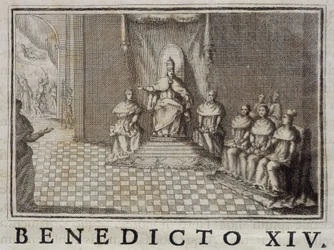 Påve Benedictus XIV (1740-1758) i "" Annals of the Order of Preachers"" av Thomas-Mary Mamachi, Rom