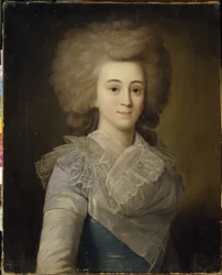 Porträtt av Elisabeth Alexandrovna Stroganova (1745-1831) (Porträtt av Elisaveta A. Stroganova). Anonym målning, olja på duk, ca 1770. Rysk konst från 1700-talet, rokokostonst. Regionalt konstgalleri, Tambov (Ryssland).