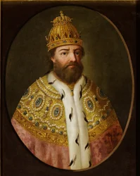 ""Porträtt av Boris Godunov (Godounov) (vers 1551-1605), tsar de Russie"" Olja på duk Tidiga 1700-talet. Museum: Statens historiska museum, Moskva