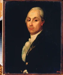 Porträtt av författaren Alexander Radishchev (Radishchev) (1749-1802). Anonym målning, olja på duk, före 1790. Rysk konst