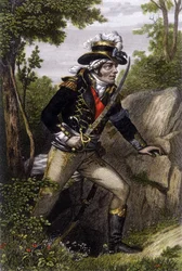Helfigursporträtt av chouanledaren François Athanase (François-Athanase) de Charette de la Contrie (1763-1796).