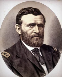 Porträtt av den amerikanske generalen och statsmannen Ulysses Simpson Grant (1822 - 1885).