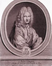 Porträtt av André Campra (1660-1744), fransk kompositör.