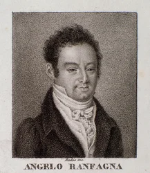 Porträtt av Angelo Ranfagna (gravyr)
