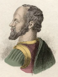 Porträtt av Anne de Montmorency, hertig av Montmorency (1492-1567), fransk militär, statsman och diplomat. Gravyr av 1800-talet.