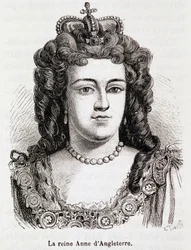 Porträtt av Anne av England.
