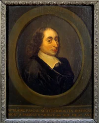 Porträtt av Blaise Pascal (1623-1662), fransk fysiker, matematiker och författare. Anonym målning. Port Royal, Musee Des Granges