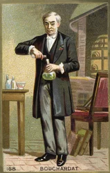 Porträtt av Bouchardat. 1800-talets kromolitografi.