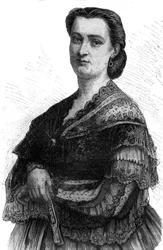 Porträtt av Carlotta Patti (1835-1889) lyrisk sångerska syster till Adelina Patti.