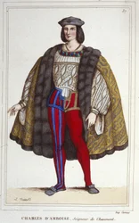 Porträtt av Karl II av Amboise (1473-1511) Lord of Chaumont.