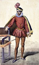 Porträtt av Karl IX (1550 - 1574), kung av Frankrike.