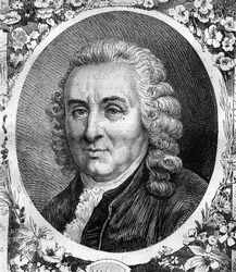 Porträtt av Charles Linne (Carl von Linne, Carl Linnaeus) (1707-1778), svensk naturforskare. Gravyr från 1878.