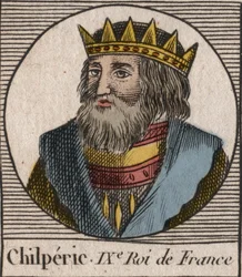 Porträtt av Chilperic I