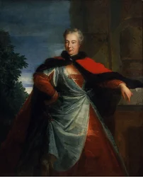 Porträtt av grevinnan Elzbieta Helena Sieniawska (1669-1729), född Lubomirska, Anonym. Olja på duk, storlek: 160x129, Första tredjedelen av 1700-talet, Muzeum Narodowe, Warszawa