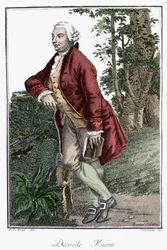 Porträtt av David Hume, skotsk filosof (1711-1776).