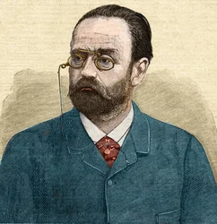 Porträtt av Emile Zola (1840-1902) fransk författare.