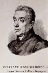 Porträtt av Fortunato Santini (gravyr)