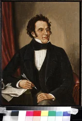Porträtt av Franz Schubert (olja på duk)