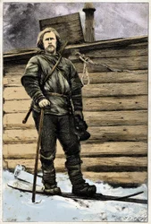 Porträtt av Fridtjof Nansen (1861-1930), norsk upptäcktsresande 1896