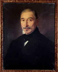Porträtt av Gaetan Brizzi, italiensk hornspelare (målning