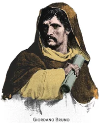 Porträtt av Giordano Bruno (1548-1600).