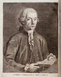 Porträtt av Giordano Riccati (gravyr)
