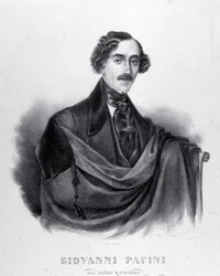 Porträtt av Giovanni Pacini, italiensk kompositör (1796-1867).