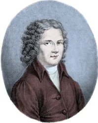 Porträtt av Giuseppe Domenico Scarlatti (1685-1757), italiensk kompositör och cembalo.