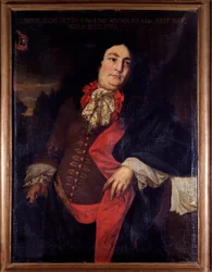 Porträtt av Giuseppe Segni kallad il Finalino, italiensk castrato (målning