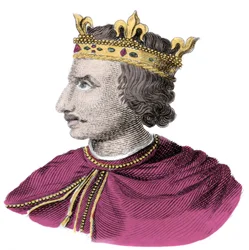 Porträtt av Henry I Beauclerc (1068-1135), tredje normandiska kungen av England. Gravyr av 1800-talet