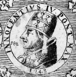 Porträtt av Innocentius IV (1195 - 1254).