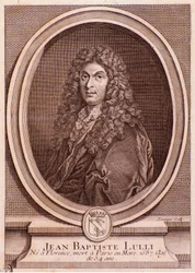 Porträtt av Jean Baptiste Lully (gravyr