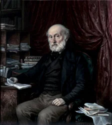 Porträtt av Jean Pierre Vieusseux (1779-1863), kulturälskare och affärsman, grundare av det florentinska läskabinettet Anonym målning från 1800-talet