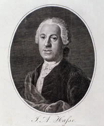Porträtt av Johann Adolf Hasse (gravyr)
