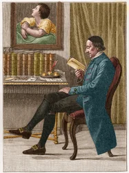 Porträtt av Johann Kaspar Lavater eller Gaspard Lavater (1741-1801), schweizisk teolog och tysktalande författare känd för sitt arbete med fysiognomoni.