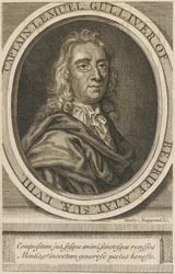 Porträtt av Jonathan Swift (1667-1745) Gravure 1726 Collection privee