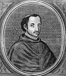 Porträtt av Juan de Palafox y Mendoza (Johannes av Palafox) (1600-1659) biskop av Puebla i Los Angeles (Mexiko), sedan av Osma (Spanien).