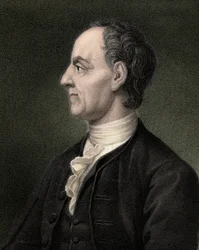 Porträtt av Leon (Leonhard) Euler (1707-1783), schweizisk matematiker - gravyr - 1800-talet