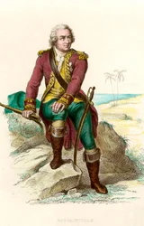 Porträtt av Louis Antoine, greve av Bougainville (1729 - 1811) fransk navigatör. Gravyr av 1800-talet. Coll. Gå.