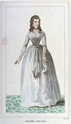 Porträtt av Madame Roland fransk politiker (1754 - 1793).