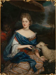 Porträtt av Maria Karolina Sobieska (1697-1740) (Marie Charlotte Sobieska) - Anonym - ca 1730 - Olja på duk - 150x123 - Wilanow Palace Museum