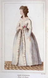 Porträtt av Marie Antoinette (1755-1793) graverad 1830