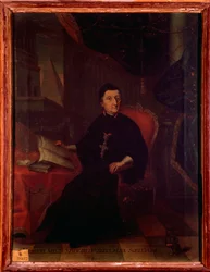 Porträtt av Martin Gerbert von Hornau (1720-1793) tysk teolog, historiker och musikskribent Anonymt måleri. 1700-talet. Bologna, civico museo bibliografico musicale.