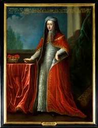 Porträtt av Maximilian Louis Pierre de Bethune (1686-1760), sjätte hertig av Sully. Han har halsbandet Order of the Golden Fleece. Anonym målning från 1700-talet. Olja på duk. Obligatoriskt omnämnande: Sully sur Loire, Chateau de Sully - Porträtt av Lou