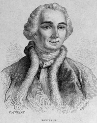 Porträtt av Montcalm, fransk general (1712 - 1759)