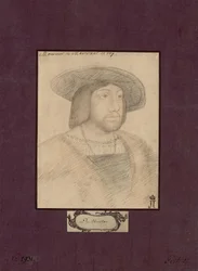 Porträtt av Odet de Foix, Vicomte de Lautrec (1485-1528) känd som marskalk de Lautrec - Anonym. Färgpennor på papper, storlek: 22,5x17,2, ca. 1546, Statens Eremitage, St Petersburg
