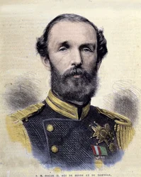 Porträtt av Oscar II (1829-1907), kung av Sverige och Norge.